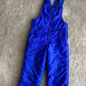 Stylish Royal Blue Kids Snow Bibs Overalls - Size 10